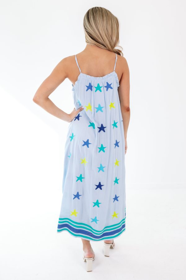 The Ali Rae Midi Dress - Blue Hot on Sale