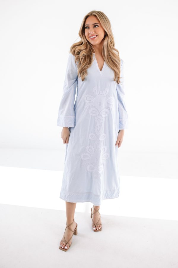 The Marika Midi Dress - Light Blue Online Sale