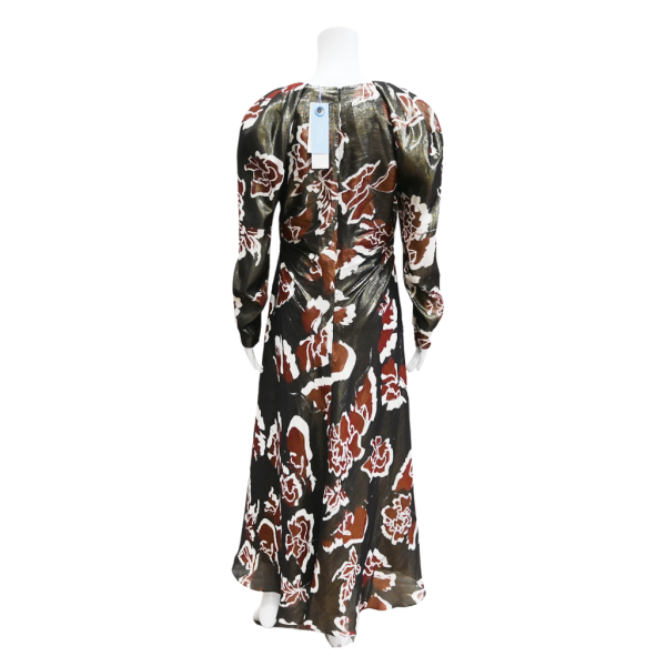 Annika Floral Shimmer Midi Dress Discount