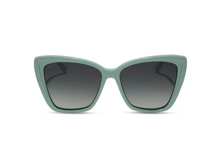 DIFF Eyewear Becky II Sunglasses: Steel Teal & Grey Gradient Hot on Sale