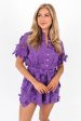 The Lyla Romper - Purple Online