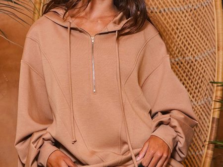 Zip-Up Solid Scuba Hoodie Online Sale