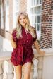 The Devin Romper - Maroon Cheap