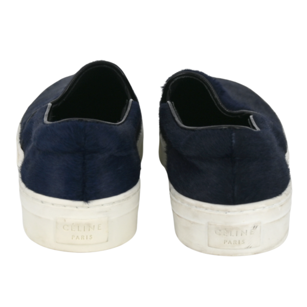 Navy Ponyhair Slip-On Sneakers Online Hot Sale