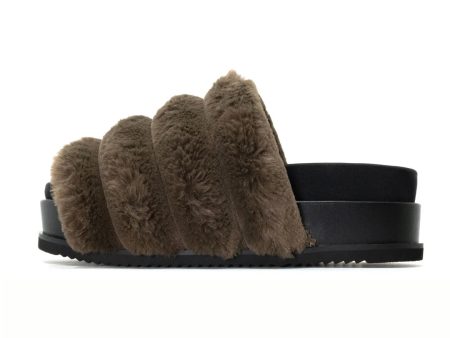 Bunny Stack Faux Fur Slider on Sale