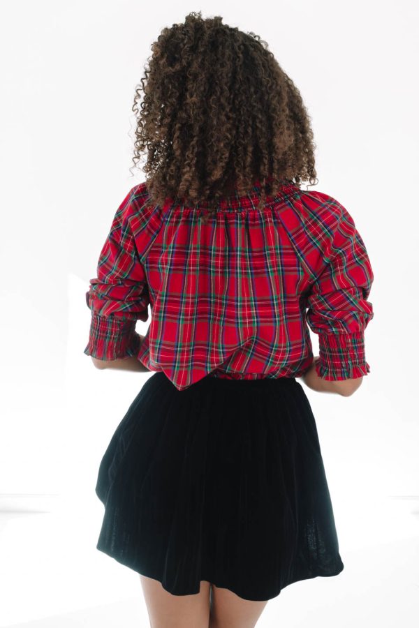 Rocking Around Top - Red Plaid on Sale