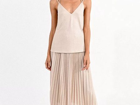 Molly Bracken Shimmer Strappy Camisole Online Hot Sale