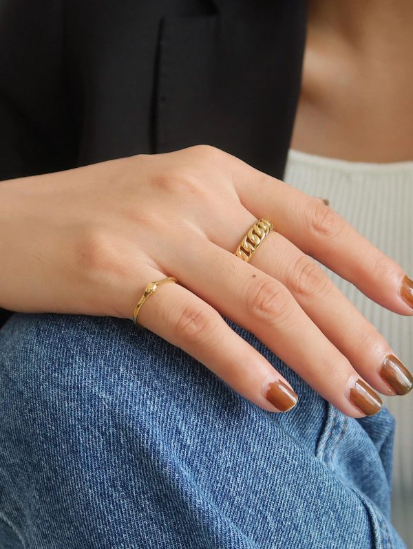 Billie 18K Braided Chain Ring Online Hot Sale