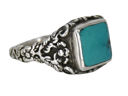 Square Turquoise Ring on Sale