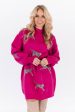 Leopard Love Sweater Dress - Hot Pink For Sale