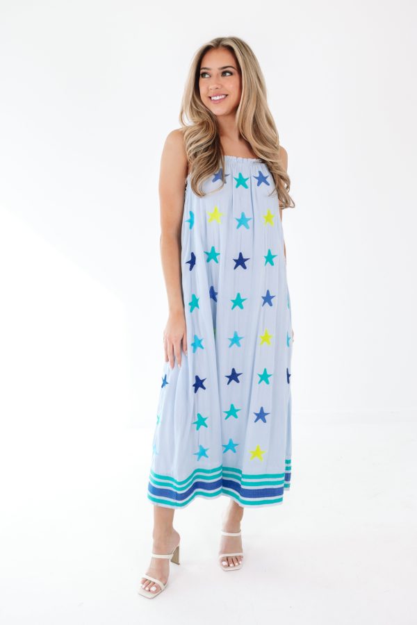 The Ali Rae Midi Dress - Blue Hot on Sale