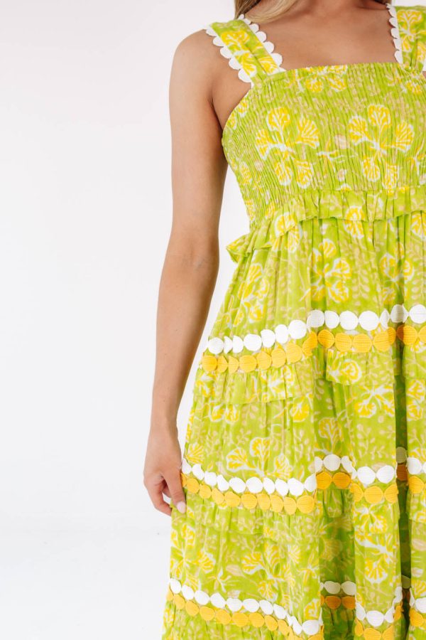 La Duni Maxi Dress - Lime Hot on Sale