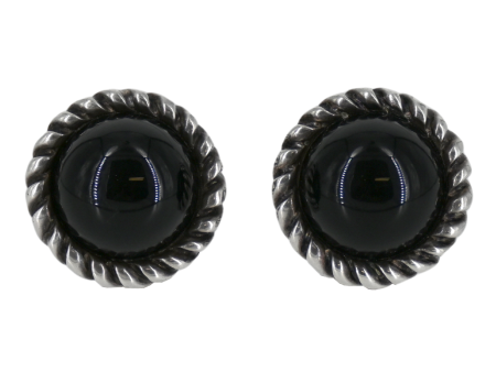 Black Onyx Clip Earrings For Discount