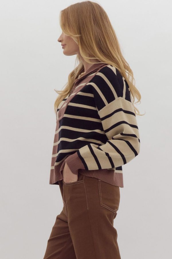 Best Bet Striped Sweater on Sale