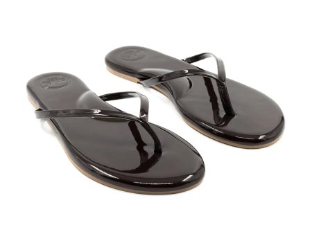 Indie Classic Thin Strap Sandal - Chocolate Patent Discount